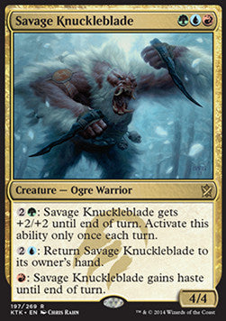 Savage Knuckleblade⁣ - Khans of Tarkir⁣ (Rare)⁣ [197]