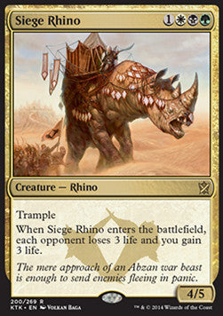 Siege Rhino⁣ - Khans of Tarkir⁣ (Rare)⁣ [200]