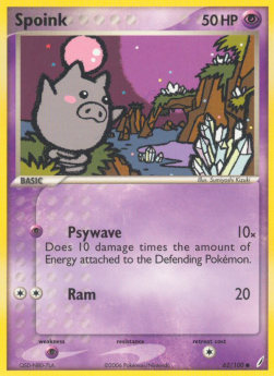 Spoink⁣ - EX Crystal Guardians⁣ (Common)⁣ [62]