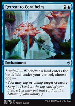 Retreat to Coralhelm⁣ - Battle for Zendikar⁣ (Uncommon)⁣ [82]