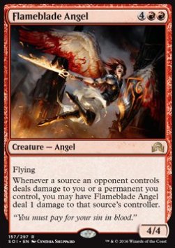 Flameblade Angel⁣ - Shadows over Innistrad⁣ (Rare)⁣ [157]