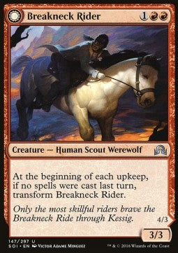 Breakneck Rider / Neck Breaker⁣ - Shadows over Innistrad⁣ (Uncommon)⁣ [147]