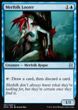 Merfolk Looter⁣ - Eternal Masters⁣ (Uncommon)⁣ [61]