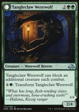 Tangleclaw Werewolf / Fibrous Entangler⁣ - Eldritch Moon⁣ (Uncommon)⁣ [174]