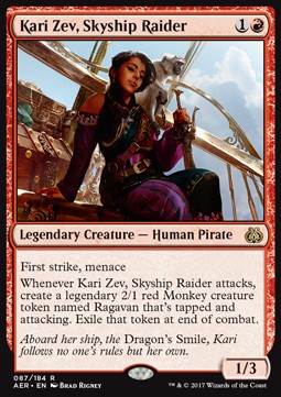 Kari Zev, Skyship Raider⁣ - Aether Revolt⁣ (Rare)⁣ [87]