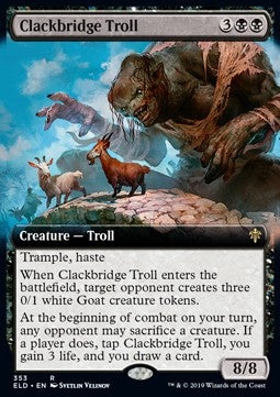 Clackbridge Troll⁣ - Throne of Eldraine: Extras⁣ (Rare)⁣ [353]