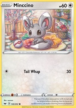 Minccino⁣ - Sword & Shield⁣ (Common)⁣ [146]