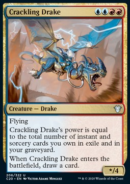 Crackling Drake⁣ - Commander: Ikoria⁣ (Uncommon)⁣ [206]