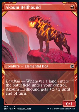 Akoum Hellhound⁣ - Zendikar Rising: Extras⁣ (Common)⁣ [299]