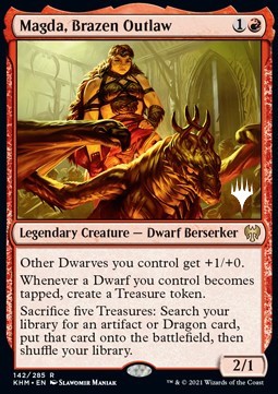 Magda, Brazen Outlaw (V.2)⁣ - Kaldheim: Promos⁣ (Rare)⁣ [142]