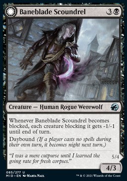 Baneblade Scoundrel // Baneclaw Marauder⁣ - Innistrad: Midnight Hunt⁣ (Uncommon)⁣ [85]