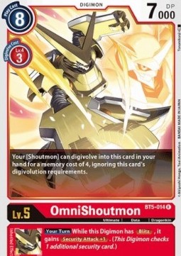 OmniShoutmon (BT5-014)⁣ - Battle Of Omni⁣ (Rare)⁣ [BT5-014]