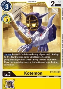 Kotemon (BT5-034)⁣ - Battle Of Omni⁣ (Common)⁣ [BT5-034]