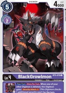 BlackGrowlmon (BT5-076)⁣ - Battle Of Omni⁣ (Common)⁣ [BT5-076]