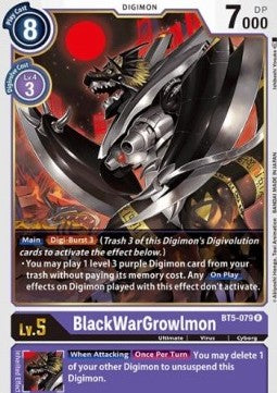 BlackWarGrowlmon (BT5-079)⁣ - Battle Of Omni⁣ (Rare)⁣ [BT5-079]