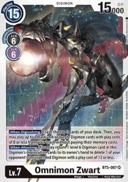 Omnimon Zwart (BT5-087) (V.1)⁣ - Battle Of Omni⁣ (Super Rare)⁣ [BT5-087]