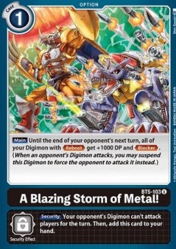 A Blazing Storm of Metal! (BT5-103)⁣ - Battle Of Omni⁣ (Uncommon)⁣ [BT5-103]