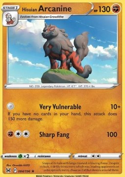 Hisuian Arcanine⁣ - Lost Origin⁣ (Holo Rare)⁣ [084]