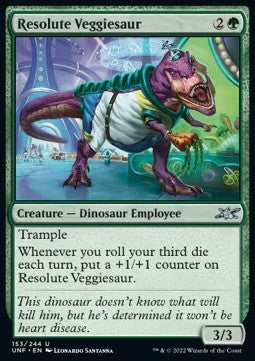 Resolute Veggiesaur⁣ - Unfinity⁣ (Uncommon)⁣ [153]