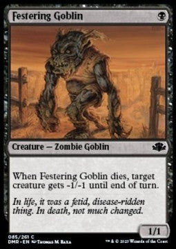 Festering Goblin⁣ - Dominaria Remastered⁣ (Common)⁣ [85]