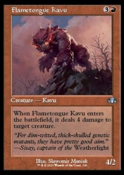 Flametongue Kavu (V.1)⁣ - Dominaria Remastered: Extras⁣ (Uncommon)⁣ [320]