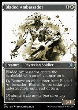 Bladed Ambassador (V.1)⁣ - Phyrexia: All Will Be One: Extras⁣ (Uncommon)⁣ [285]