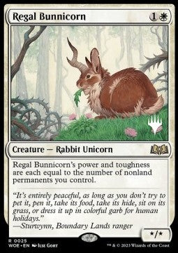 Regal Bunnicorn (V.2)⁣ - Wilds of Eldraine: Promos⁣ (Rare)⁣ [25]