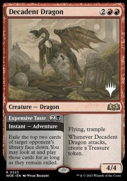 Decadent Dragon // Expensive Taste (V.2)⁣ - Wilds of Eldraine: Promos⁣ (Rare)⁣ [223]