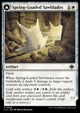 Spring-Loaded Sawblades // Bladewheel Chariot⁣ - The Lost Caverns of Ixalan⁣ (Uncommon)⁣ [36]