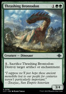 Thrashing Brontodon⁣ - The Lost Caverns of Ixalan⁣ (Uncommon)⁣ [216]