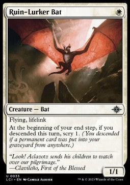 Ruin-Lurker Bat⁣ - The Lost Caverns of Ixalan⁣ (Uncommon)⁣ [33]