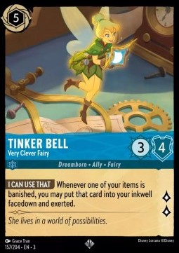 Tinker Bell - Very Clever Fairy⁣ - Into the Inklands⁣ (Super Rare)⁣ [157]