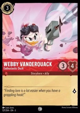 Webby Vanderquack - Enthusiastic Duck⁣ - Into the Inklands⁣ (Common)⁣ [127]