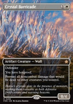 Crystal Barricade (V.1)⁣ - Magic: The Gathering Foundations: Extras⁣ (Rare)⁣ [296]