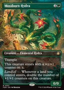 Mossborn Hydra (V.1)⁣ - Magic: The Gathering Foundations: Extras⁣ (Rare)⁣ [337]