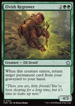 Elvish Regrower⁣ - Magic: The Gathering Foundations⁣ (Uncommon)⁣ [104]