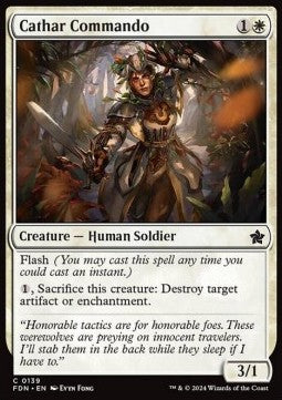 Cathar Commando⁣ - Magic: The Gathering Foundations⁣ (Common)⁣ [139]